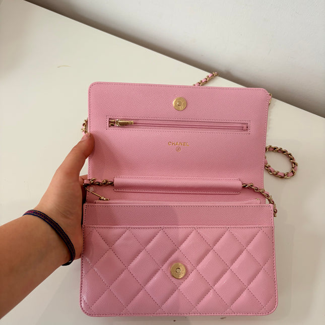 Sac Chanel Wallet on chain Rose bonbon