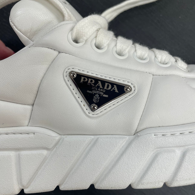 Basket Prada en cuir blanc T36