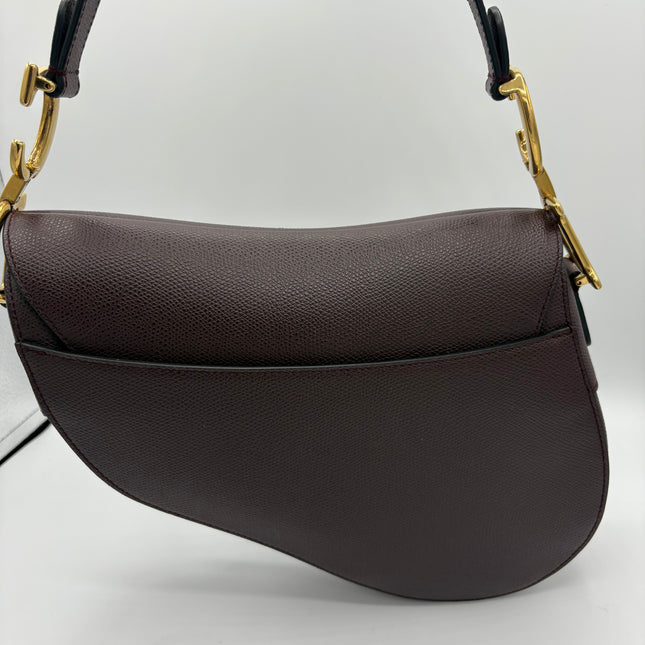 Sac Dior Saddle Moyen Prune