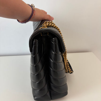 Sac Saint Laurent Loulou médium noir