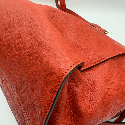 Sac Louis Vuitton Lumineuse cuir empreinte rouge