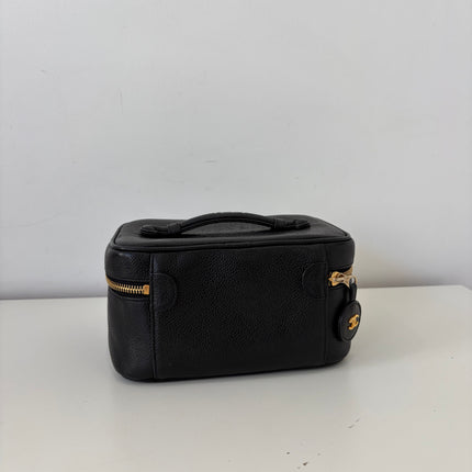 Vanity Chanel cuir caviar noir