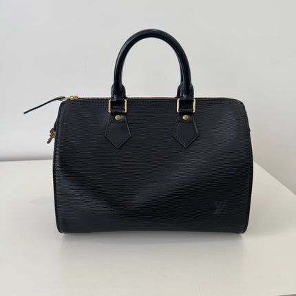 Sac Louis Vuitton Speedy 30 Cuir Épi Noir