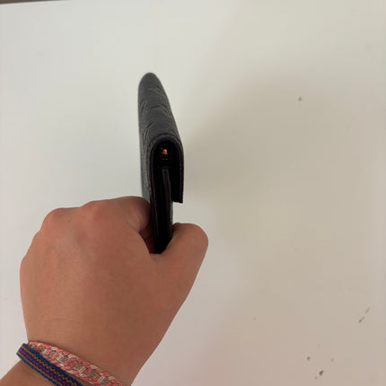 Portefeuille Louis Vuitton Victorine Cuir Empreinte Noir