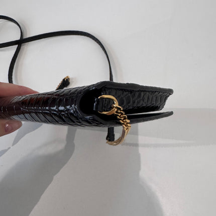 Sac saint Laurent Phone case enbossé crocodile