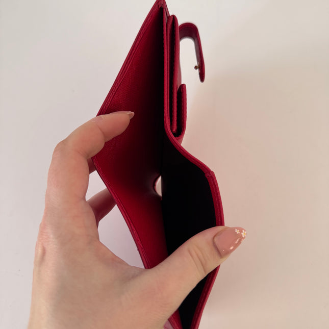 Portefeuille Louis Vuitton Cuir Épis Rouge