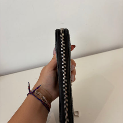 Portefeuille Gucci GG zippé cuir noir