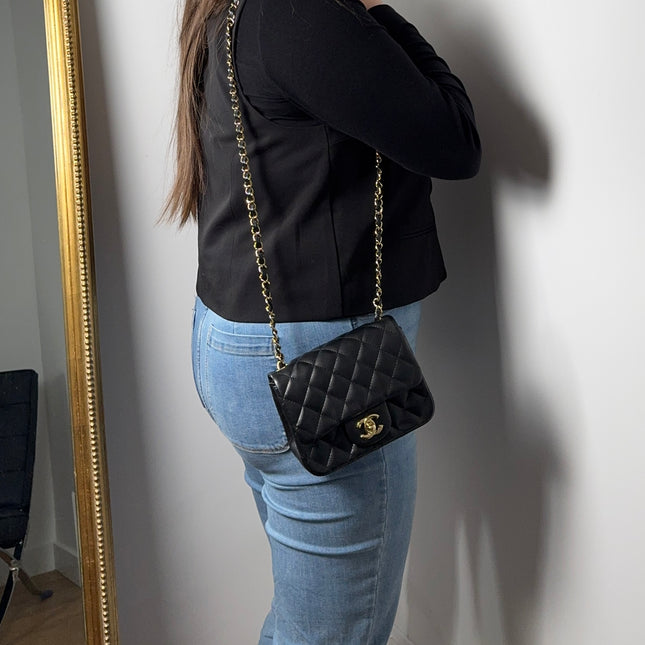 Sac Chanel Mini Square Timeless noir