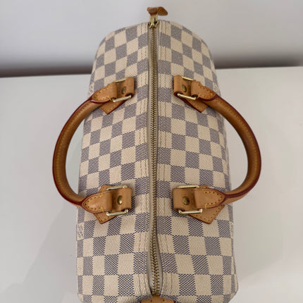 Sac Louis Vuitton Speedy 30 damier azur