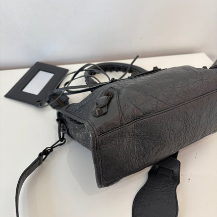 Sac Balenciaga City Small gris foncé