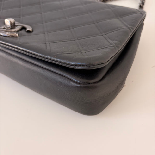 Sac Chanel single flap gris