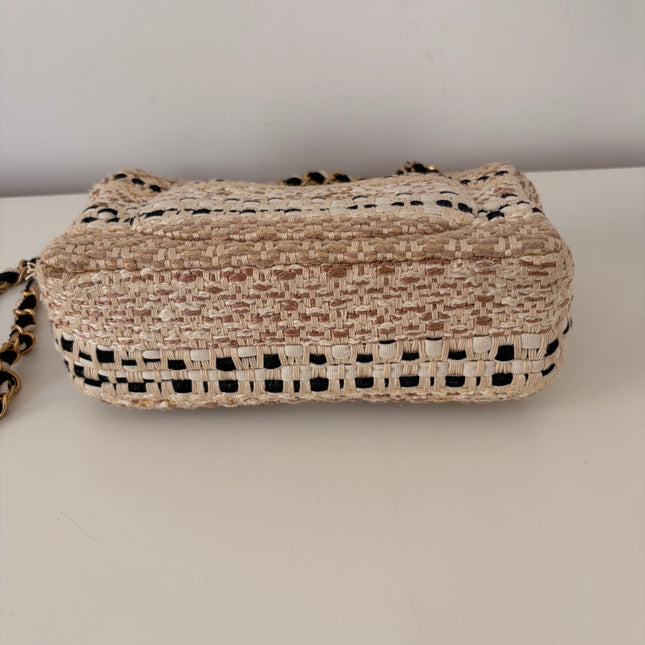 Sac Chanel Small tweed et raphia