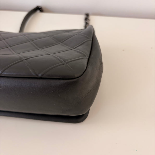 Sac Chanel single flap gris
