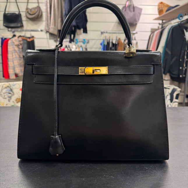 Kelly 32 Hermès Box Noir