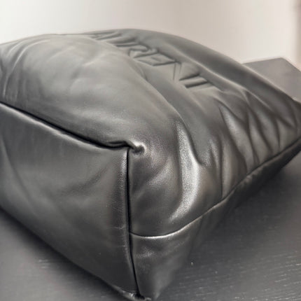 Sac Grand Cabas Saint Laurent cuir nappa noir