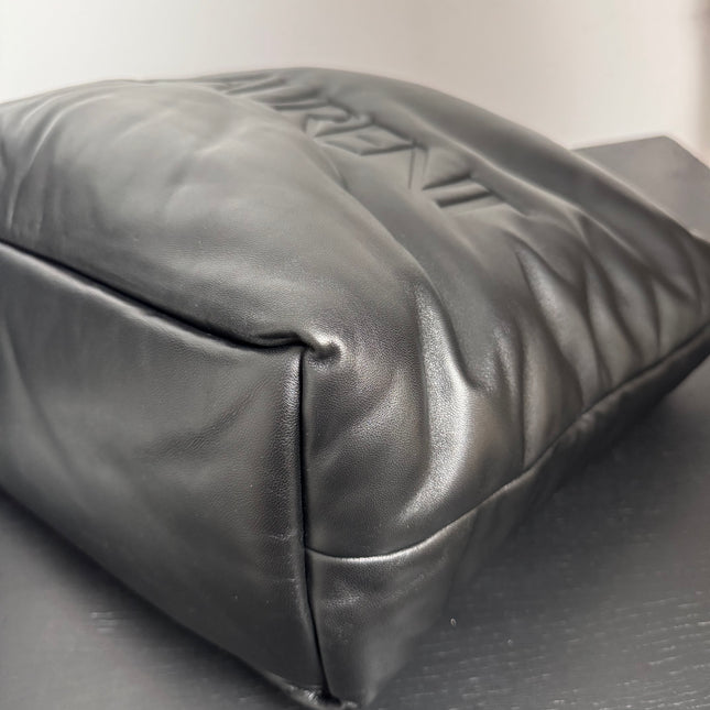 Sac Grand Cabas Saint Laurent cuir nappa noir