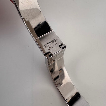 Bracelet Hermès Charnière émail bourgogne S