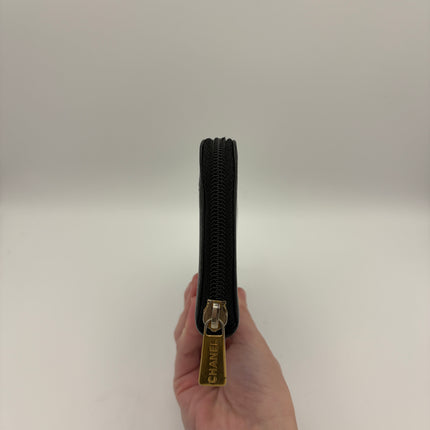 Portefeuille Chanel CC cuir grainé