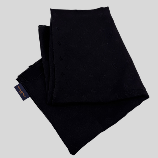 Carré de soie Louis Vuitton Noir Monogram