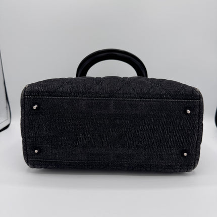 Sac Lady Dior Medium Tissu Jean Noir Dior