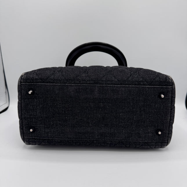 Sac Lady Dior Medium Tissu Jean Noir Dior
