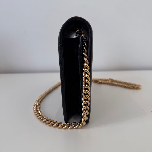 Sac Gucci Wallet on chain GG Marmont noir