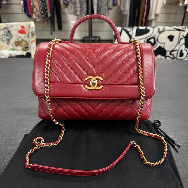 Sac Top Handle Chevron Chanel