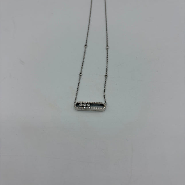 Collier Messika Move baby Pave or blanc et diamants