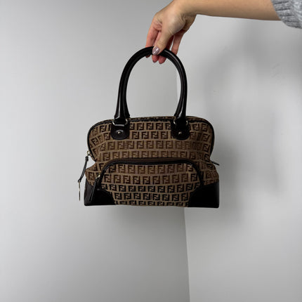 Sac Fendi Zucchino Toile Marron