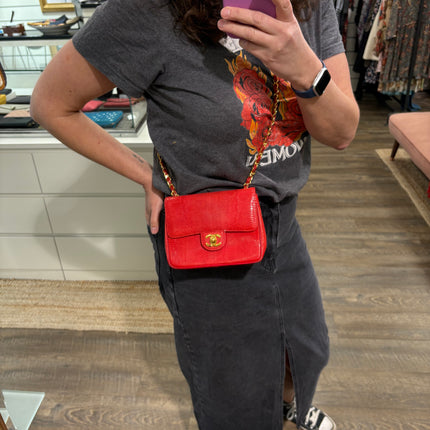 Sac Chanel Mini Square Lézard
