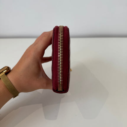 Portefeuille Saint Laurent Cassandre zip Bordeaux