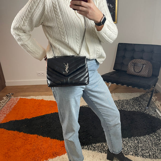Sac Saint Laurent Loulou small bijouterie argent