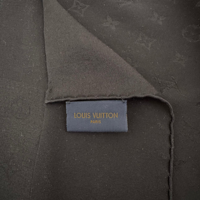 Carré de soie Louis Vuitton Noir Monogram