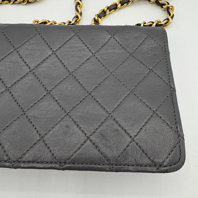 Sac Chanel Timeless mini vintage gris souris