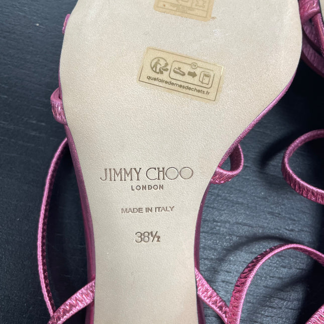 Sandales Jimmy Choo en cuir rose T38 1/2