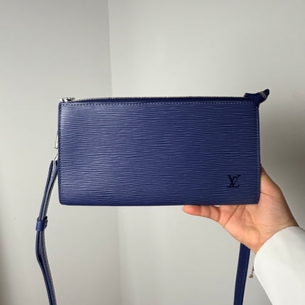 Pochette Accessoires Louis Vuitton Cuir Épi Marine