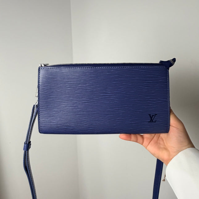 Pochette Accessoires Louis Vuitton Cuir Épi Marine