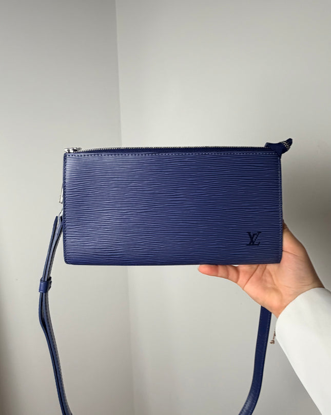 Pochette Accessoires Louis Vuitton Cuir Épi Marine