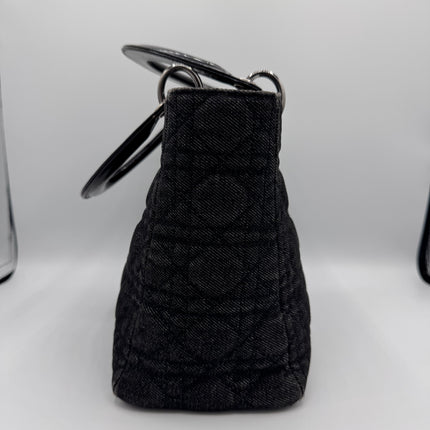 Sac Lady Dior Medium Tissu Jean Noir Dior