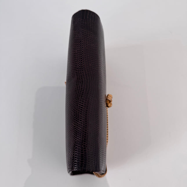 Sac Dior Vintage lézard marron