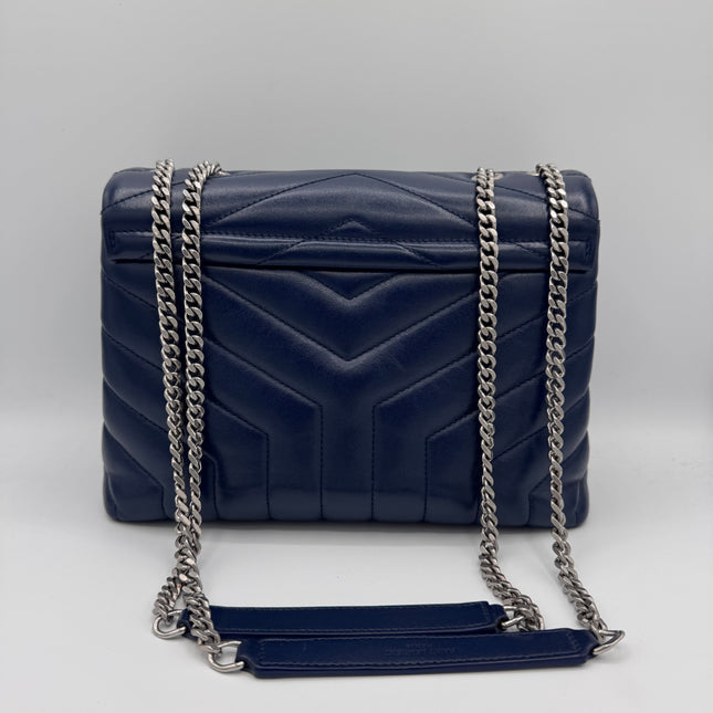 Sac Loulou Small Saint Laurent Bleu Marine
