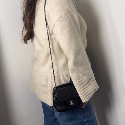 Sac Chanel mini double noir