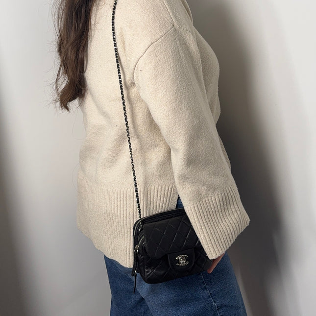 Sac Chanel mini double noir
