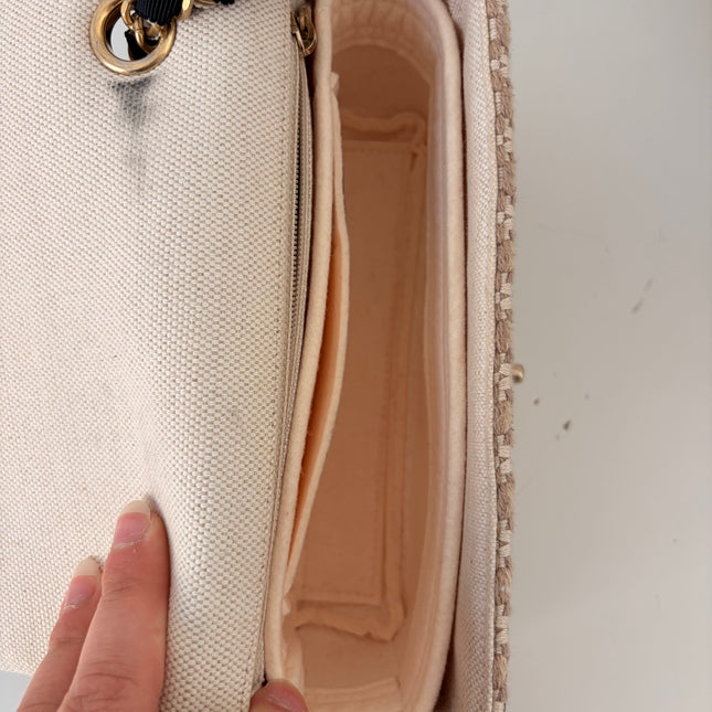 Sac Chanel Small tweed et raphia