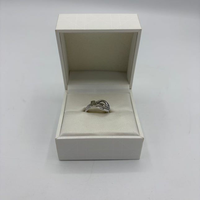 Bague Dior T55 métal argent