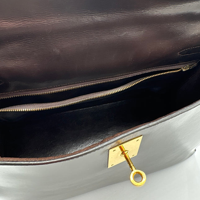 Sac Hermès Kelly 32 vintage marron