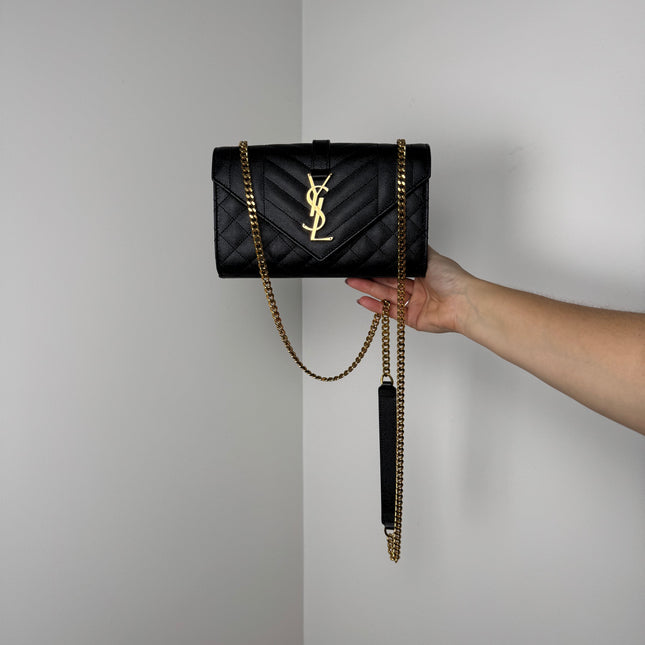 Sac Saint Laurent Enveloppe small Noir