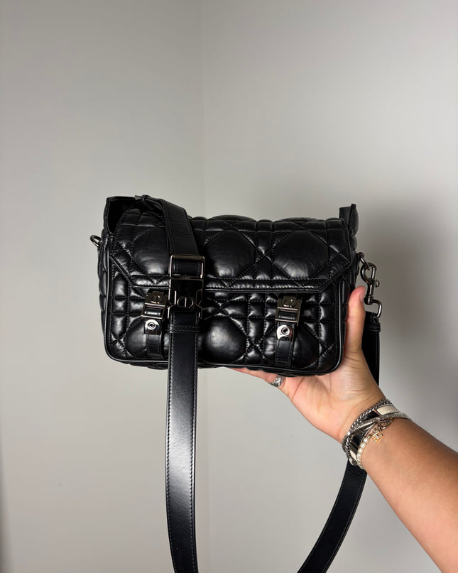 Sac Dior Camp Small cuir noir