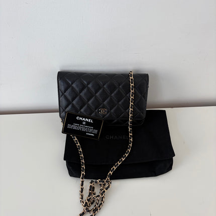 Sac Chanel Wallet on chain cuir caviar Noir