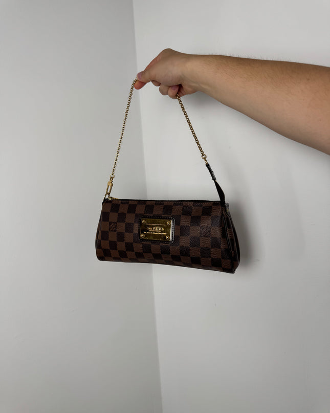 Sac pochette Eva damier ébène